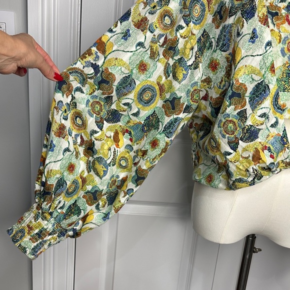 Abercrombie & Fitch 2Piece Colorful Paisley Crop Top & Cami Long Sleeve Size L - Picture 8 of 14